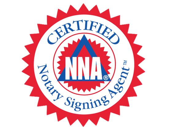 Certified Notary Signing Agent NNA logo with a red starburst border.